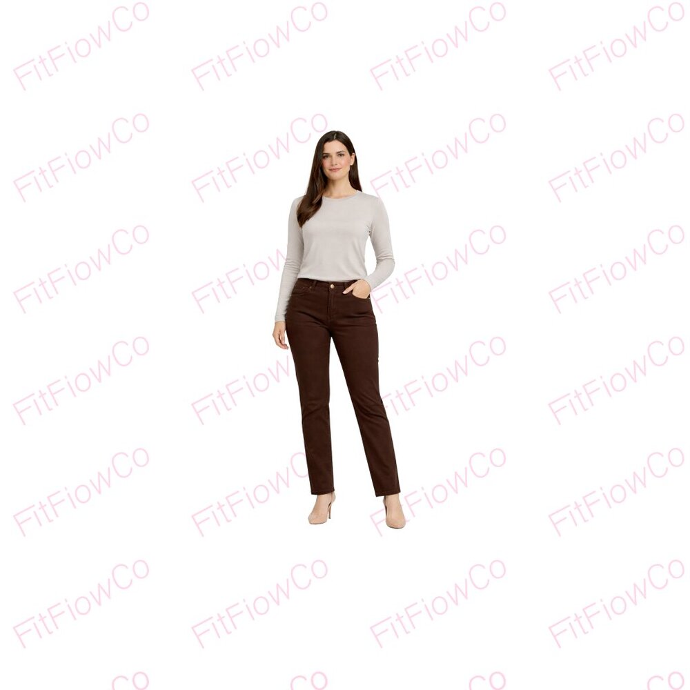 Lee Lower on the Waist Brown Straight Leg Jeans 10 Petite Dark Chocolate Stretch
